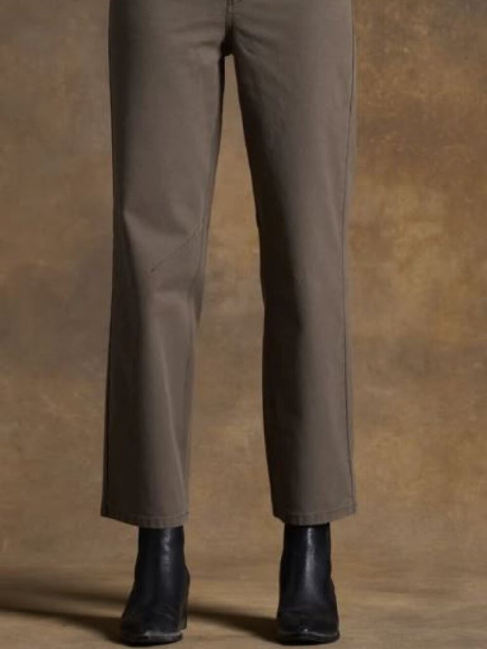 Rowan Merilee 5-Pocket Pants Womens 28 Brown Canvas Relaxed Minimalist Cotton - Picture 2 of 13